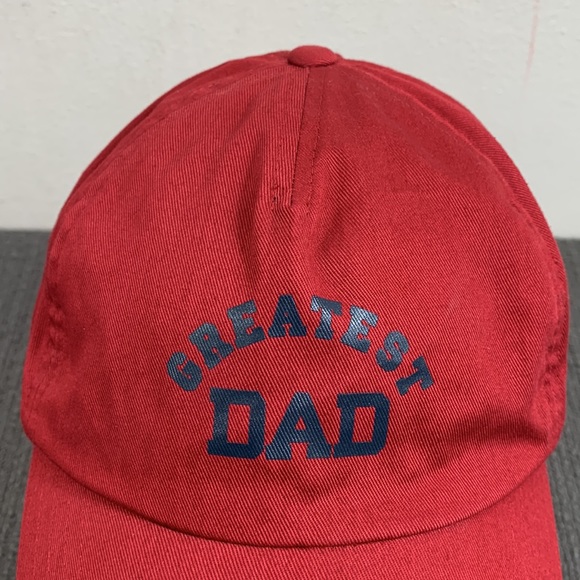 Greatest Dad Baseball Hat Mens One Size Red Navy Adjustable Strapback Old Navy - Picture 3 of 14